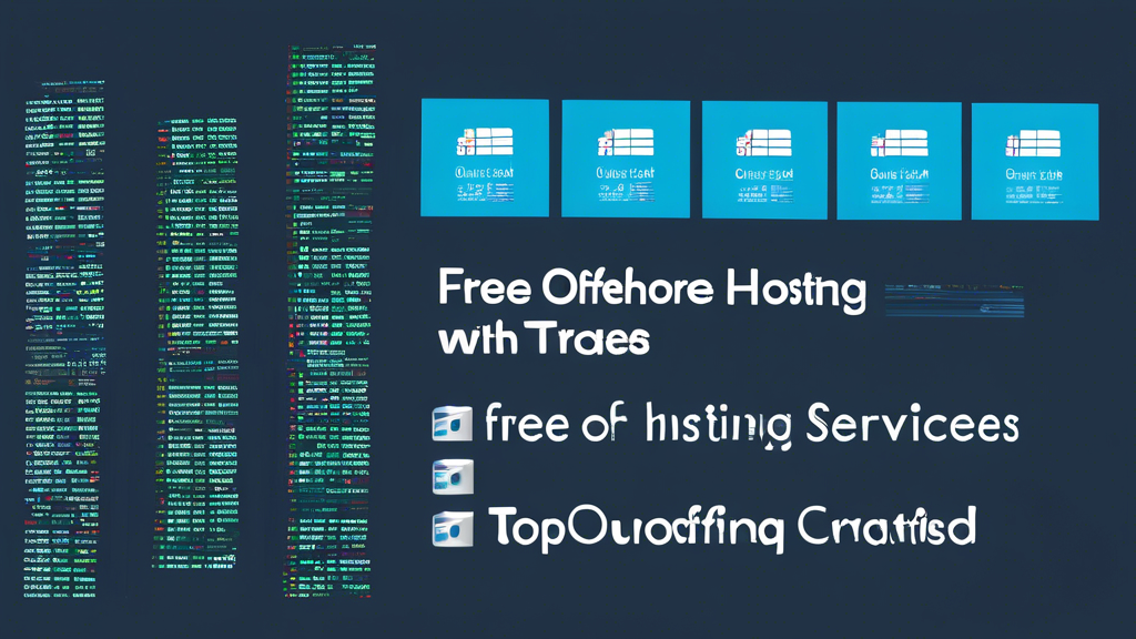 A selection of servers with SSL certificates offered by offshore hosting providers, displayed on a computer screen with the text Free SSL: Top Offshore Hos