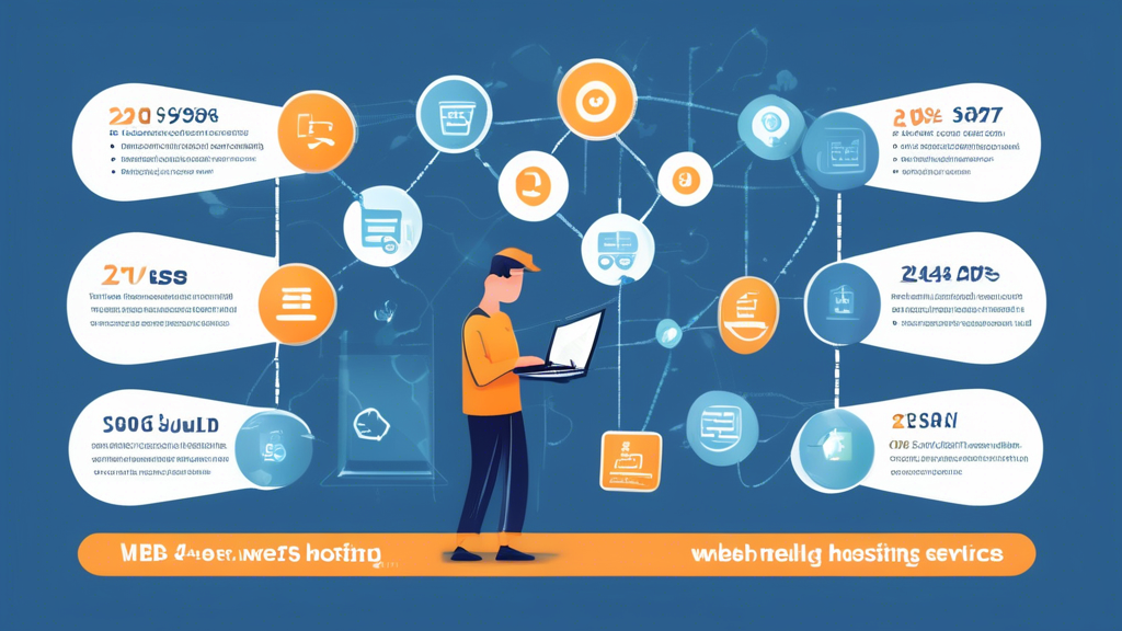 An illustration showing the features provided with reliable web hosting with 24/7 Support Services such as: - 99.9% uptime guarantee - 24/7 technical suppo