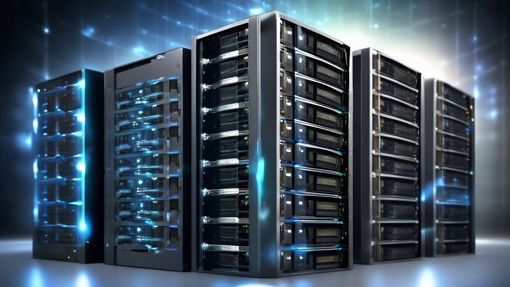 A lineup of various virtual private servers (VPS) geared towards business hosting, each with unique features and benefits, presented in a visually appealin