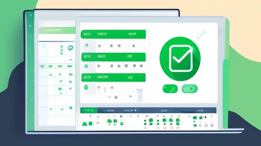 An image of a computer screen with a control panel showing a green check mark next to Affordable Hosting and Free Backup Options and a calendar with the ye