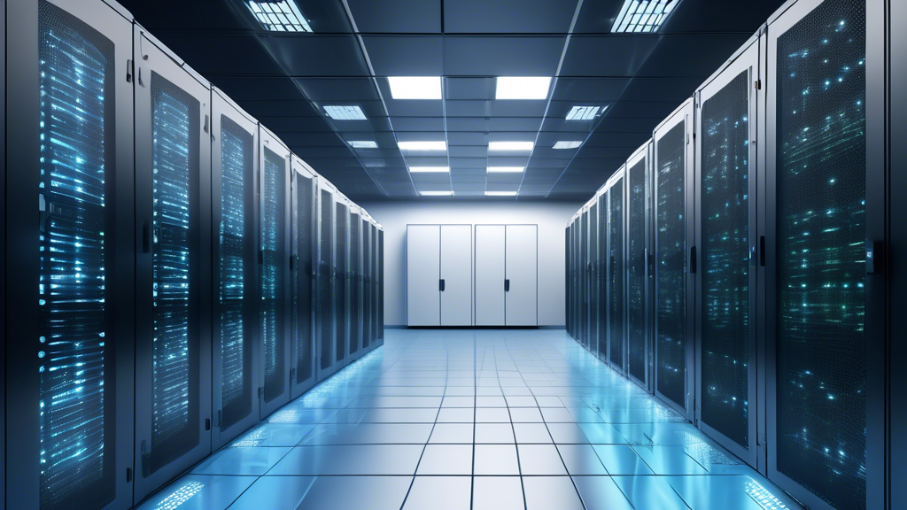 A modern offshore data center with servers and cooling systems, representing the reliability and security of offshore hosting services.