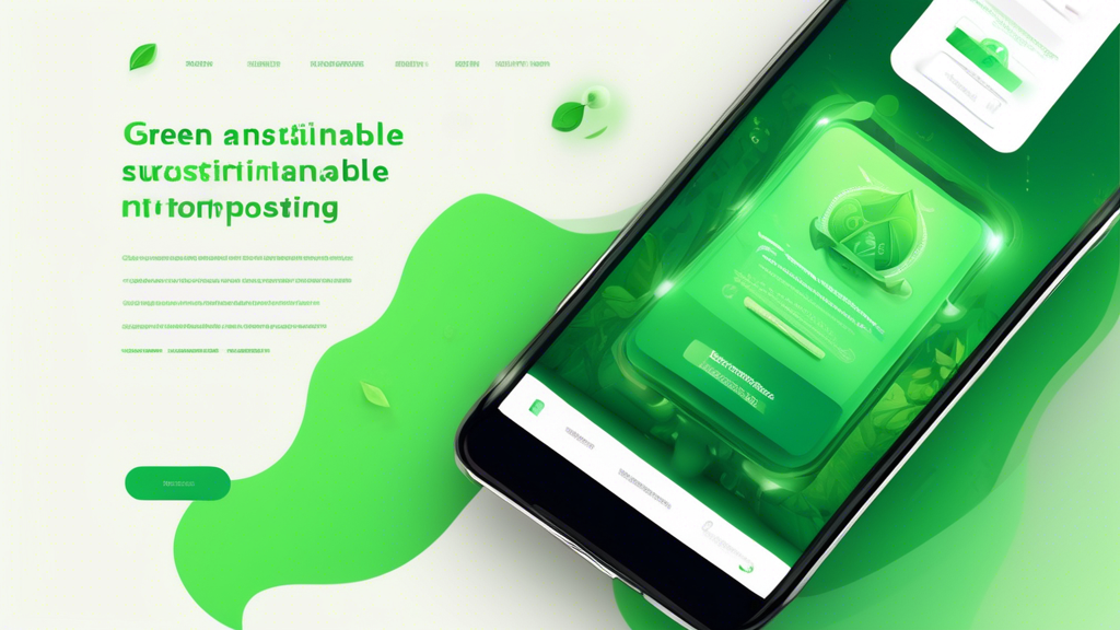 A website or app interface that emphasizes green and sustainable hosting practices with a focus on security.