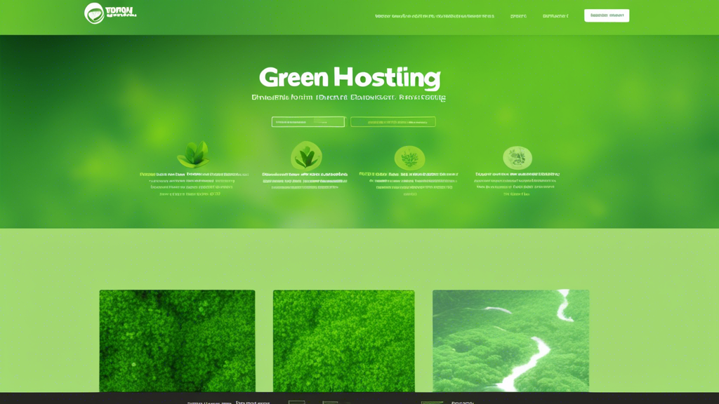 A screenshot of a website that offers Green Drupal hosting, with a green and white color scheme and a focus on environmental sustainability.