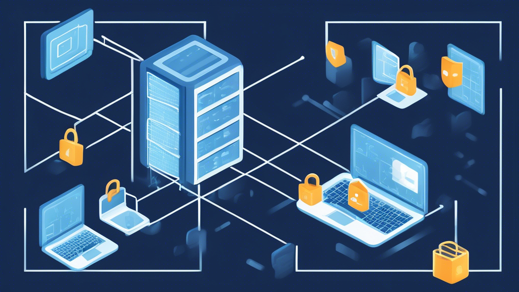 An illustration that relates to secure Windows Hosting. The image should represent security, protection, and the Windows operating system.